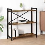 vidaXL Boekenkast Gerookt eiken 80 x 30 x 83 cm Bewerkt hout, Verzenden, Nieuw