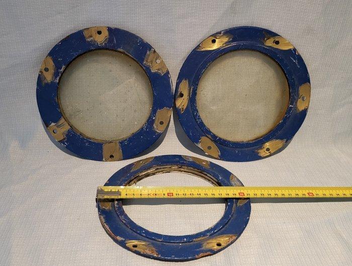 Porthole (3) - Messing - Patrijspoort lichtranden, Antiek en Kunst, Curiosa en Brocante