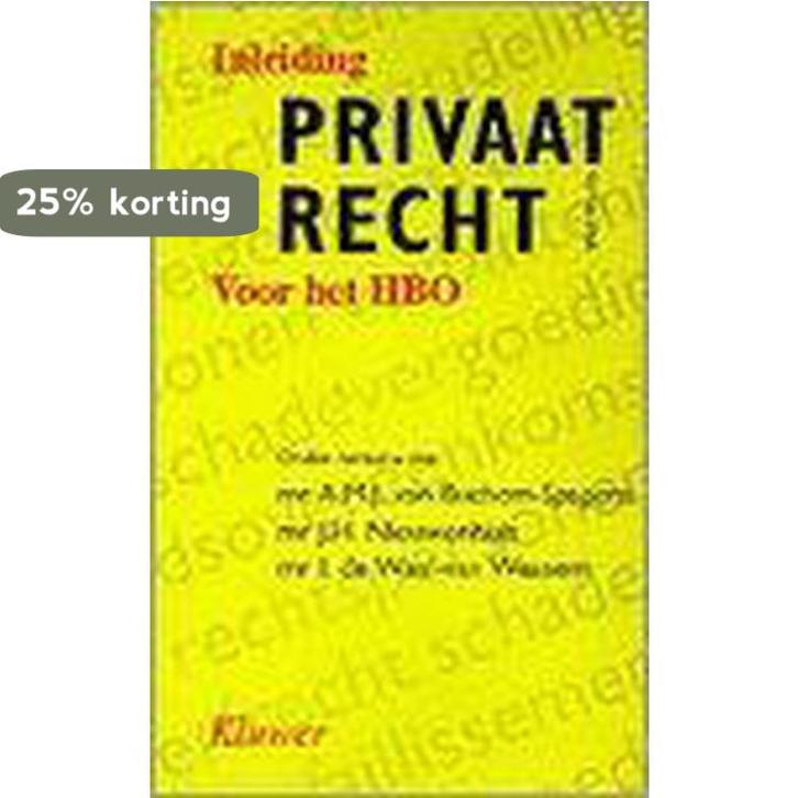 Inleiding privaatrecht hbo 9789026826917 NIEUWENHUIS, Boeken, Schoolboeken, Gelezen, Verzenden