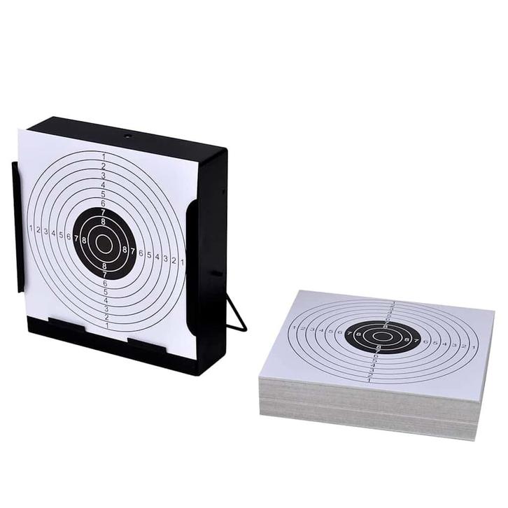 vidaXL Schietkast vierkant met 100 papieren targets 14 cm, Sport en Fitness, Schietsport-accessoires, Nieuw, Verzenden
