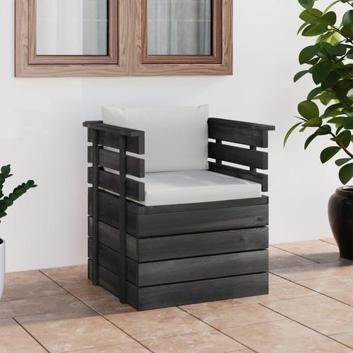 vidaXL Tuinfauteuil met kussens pallet grenenhout, Tuin en Terras, Tuinsets en Loungesets, Nieuw, Verzenden