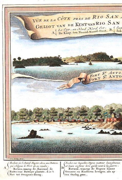 Afrika - Ghana, Fort Saint Anthony, Sassandra (?),, Boeken, Atlassen en Landkaarten
