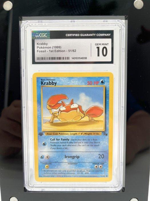 Pokémon Graded card - Krabby First edition - CGC - WOTC -, Hobby en Vrije tijd, Verzamelkaartspellen | Pokémon
