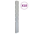 vidaXL Poteaux de clôture 10 pcs argenté 160 cm acier, Verzenden, Neuf