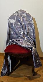 Katoenen satijnen stof met olifanten en giraffen - 300x300cm