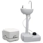 vidaXL Campingtoilet en wasbak draagbaar, Caravans en Kamperen, Kampeeraccessoires, Nieuw