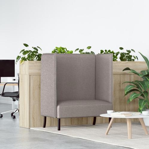 vidaXL Hoge Rug Bank Taupe 109x56x121 cm Stof, Huis en Inrichting, Zetels | Zetels, Nieuw, Verzenden