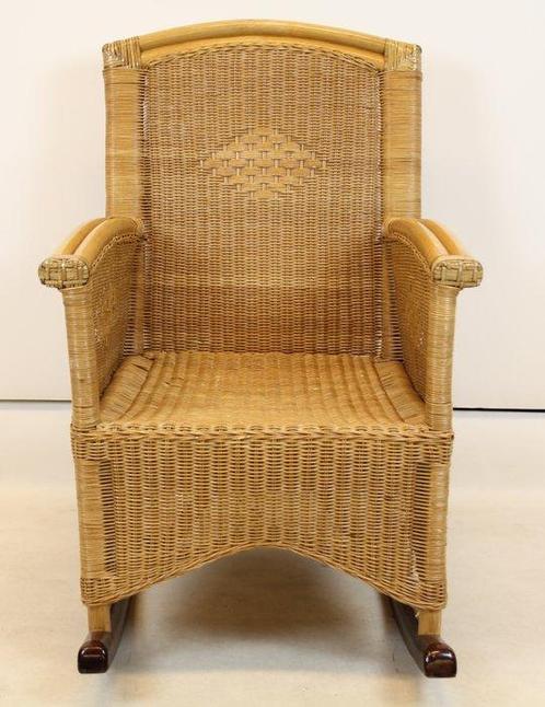 Chaise à bascule - Bois, riet, Antiek en Kunst, Curiosa en Brocante