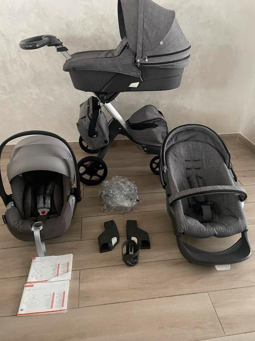 Stokke Xplory mélange Gray kinderwagen 3-in-1Cybax Maxi Cosi, Kinderen en Baby's, Kinderwagens en Combinaties, Kinderwagen, Zo goed als nieuw