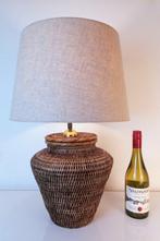 Lampe - Luxe Rotan Tafellamp - 60 cm - Rotin / Roseau