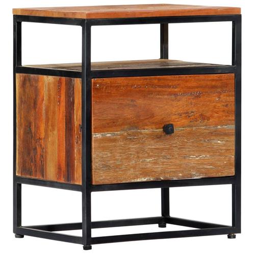 vidaXL Nachtkastje 40x30x50 cm massief gerecycled hout en, Huis en Inrichting, Slaapkamer | Nachtkastjes, Nieuw, Verzenden