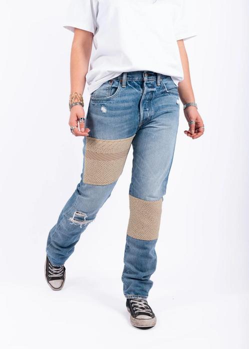 Upcycled Jeans by URC + BYBORRE, Kleding | Dames, Spijkerbroeken en Jeans, Ophalen of Verzenden