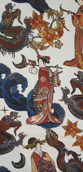 470x280cm ! Dernier lot ! Tissu exclusif oriental avec, Antiek en Kunst, Antiek | Tapijten, Tafelkleden en Textiel