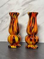 Vaas (2) - Glas - paar vintage vazen, Antiek en Kunst