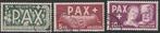 Suisse 1945 - Série PAX complète ; de 5 francs avec keur -, Gestempeld