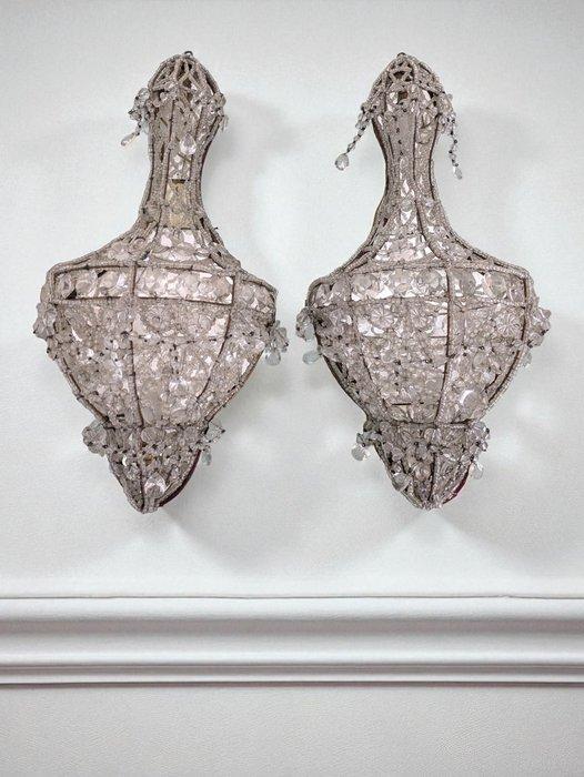 Wandkandelaar - Glas, Kristal, Metaal, Antiek en Kunst, Curiosa en Brocante