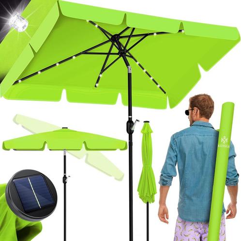 KESSER® Parasol LED Solar - Verstelbaar - Buigbaar - Groen, Huis en Inrichting, Woonaccessoires | Overige, Verzenden