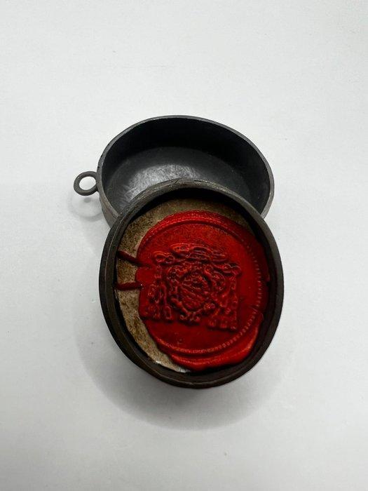 Reliekhouder - Zilver, Gouden cartiglio - 20e eeuw - S., Antiek en Kunst, Kunst | Niet-Westerse kunst