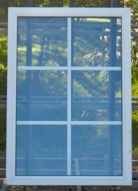 pvc raam , chassis , venster , kozijn 94 x 136  wit, Doe-het-zelf en Bouw, Raamkozijnen en Schuifdeuren, Inclusief glas, Gebruikt