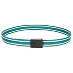 Halsmerkband m. klem- sluiting, groen-wit, 90 cm - kerbl