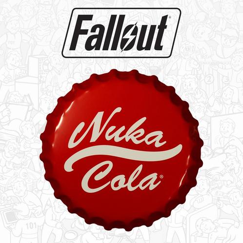 Fallout Tin Sign Nuka-Cola Bottle Cap, Collections, Cinéma & Télévision, Enlèvement ou Envoi