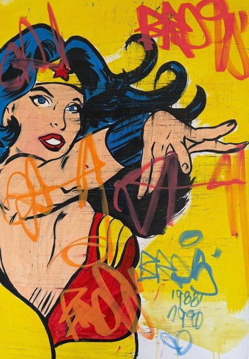 Freda People (1988-1990) - Wonder Woman, Antiek en Kunst, Kunst | Schilderijen | Modern