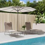 vidaXL Chaises longues pliables lot de 2 marron, Jardin & Terrasse, Chaises longues, Verzenden, Neuf