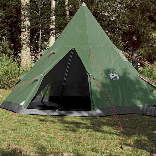 vidaXL Tipitent 4-persoons waterdicht groen, Caravans en Kamperen, Tenten, Nieuw, Verzenden