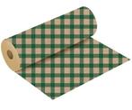 Bloemenpapier cadeaupapierkraftpapier gingham rood natural, Nieuw