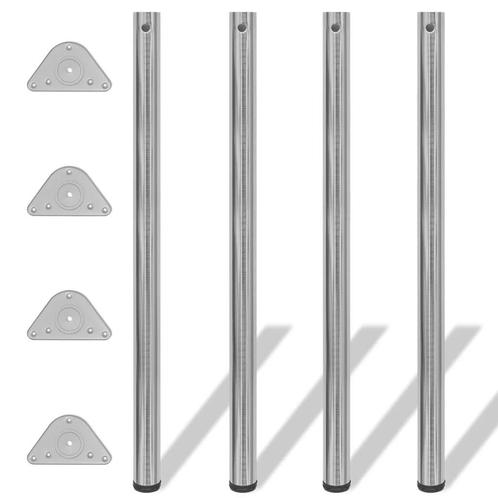 Hoogwaardige Tafelpoten Nikkel 1100mm (4) - OP=OP - 40% K..., Huis en Inrichting, Tafelonderdelen, Minder dan 50 cm, Tafelpoot