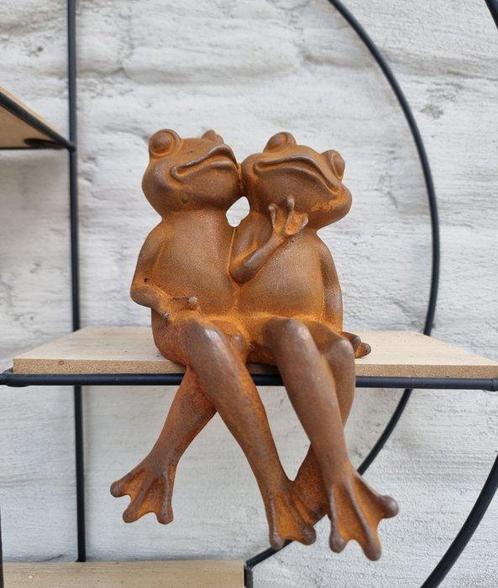 Figurine - A jolly frog couple - Fer, Antiek en Kunst, Curiosa en Brocante