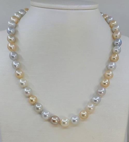 Collier Perles de la mer du Sud australienne - 8,5 x 10 mm, Handtassen en Accessoires, Kettingen