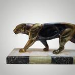Alexandre Ouline - sculptuur, Panthère - 45 cm - Metaal,, Antiquités & Art
