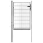 vidaXL Poort 105x150 cm gegalvaniseerd staal zilverkleurig