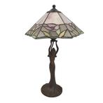 Fusco - Lampe de table sculpturale - Bronze, Vitrail