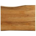 Mango Tafelblad 80x60 - Natuurlijke Rand - Retour Deal -..., 50 tot 100 cm, Verzenden, Rustiek, Nieuw