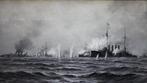 Charles Malfroy (1862 - 1918 ) - Battle of the Falkland, Antiek en Kunst, Kunst | Schilderijen | Klassiek