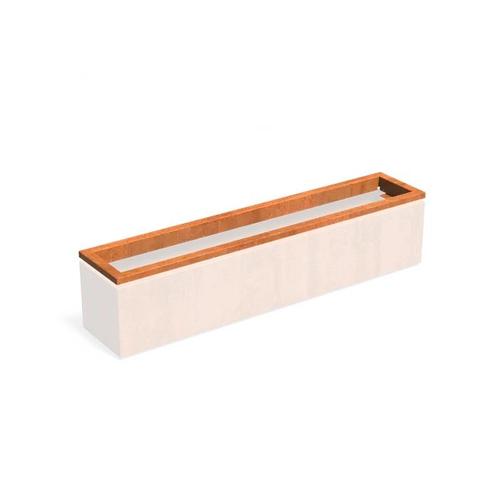 In-Lite Ready opzetrand - Cortenstaal - 200x40x8,9cm, Tuin en Terras, Bloembakken en Plantenbakken, Minder dan 30 cm, 100 cm of meer