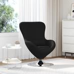 vidaXL Eierei Stoel Zwart Stoffen, Huis en Inrichting, Fauteuils, Verzenden, Nieuw