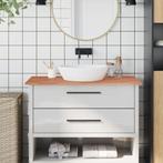vidaXL Wastafelblad 100x60x1,5 cm massief beukenhout, Huis en Inrichting, Keuken | Keukenelementen, Verzenden, Nieuw