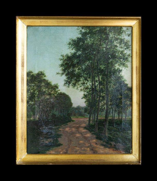 Pierre-Jean Abattucci (1871-1942) - Le chemin, Antiek en Kunst, Kunst | Schilderijen | Klassiek