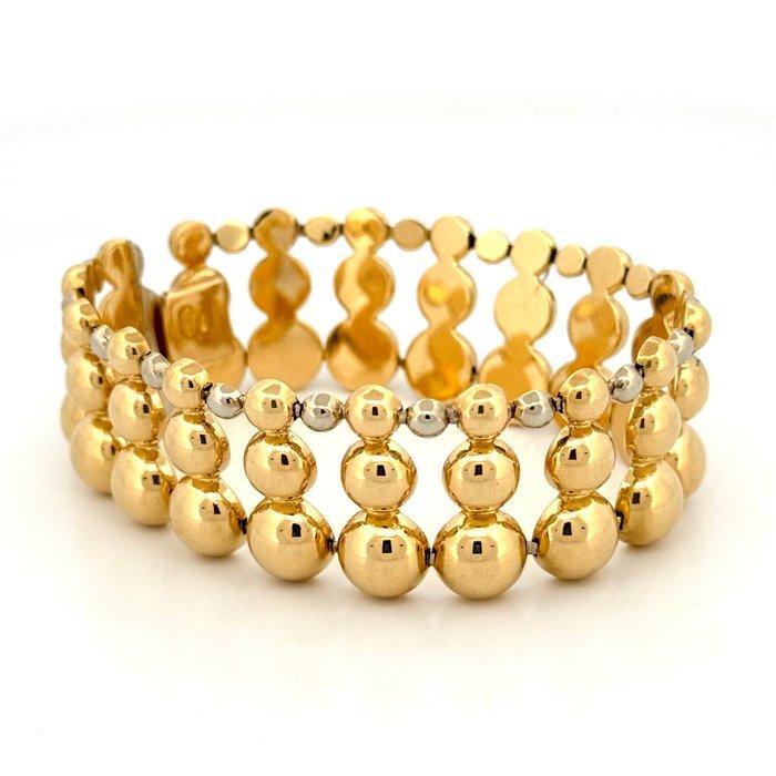 Handmade - Armband - 37.2 g - 18 karaat Witgoud, Geel goud, Handtassen en Accessoires, Armbanden