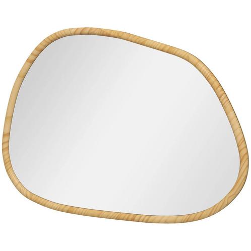 TRUUSK Wandspiegel 80x60cm - Asymmetrisch Design - Houten Fr, Huis en Inrichting, Tafels | Kaptafels, Verzenden