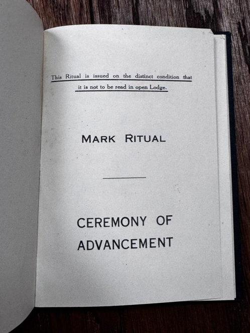 Freemasonry - 1880(c) Privately Printed Mark Ritual-, Verzamelen, Militaria | Algemeen