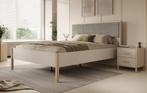 Meubella | Tweepersoonsbed Beige | 160x200 | Modern, Huis en Inrichting, Verzenden, Nieuw