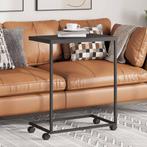 vidaXL Bijzettafel met wieltjes 55x35x70 cm bewerkt hout, Verzenden, Nieuw