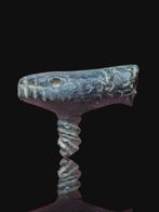 Romain antique Bronze Ornement Tête de Cobra Époustouflant, Antiquités & Art