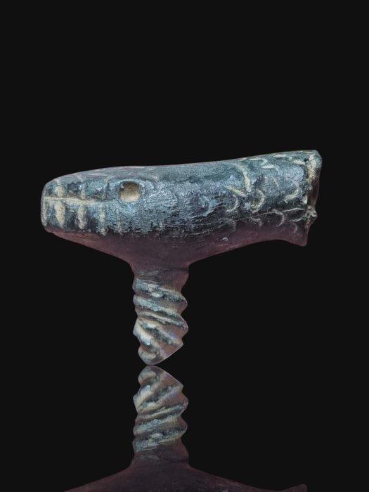 Romain antique Bronze Ornement Tête de Cobra Époustouflant, Antiquités & Art, Antiquités | Autres Antiquités