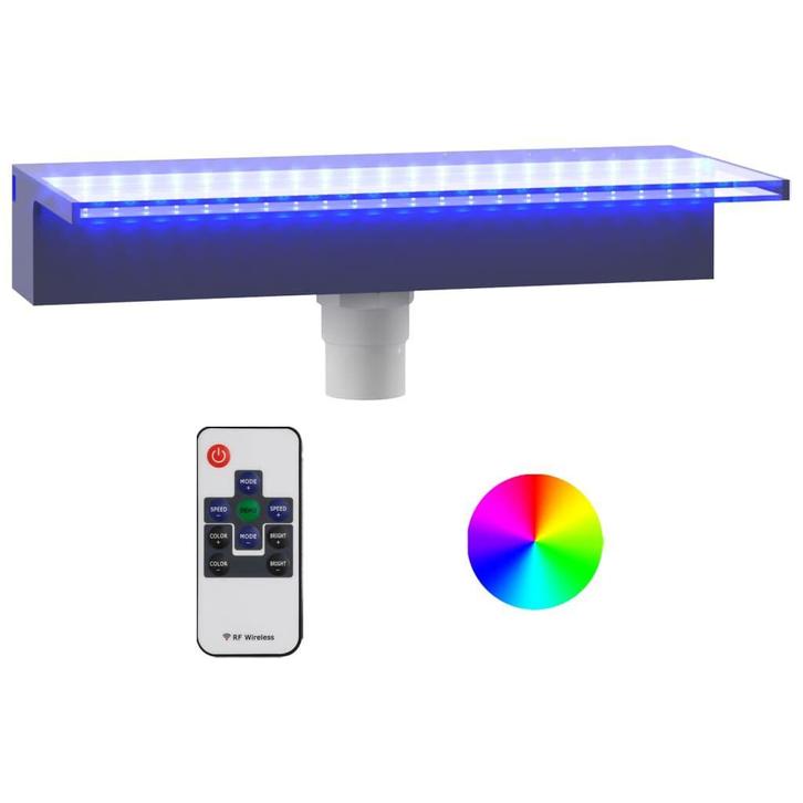 LED Waterval 45cm | Tweede Kansje | Sfeer gegarandeerd!, Tuin en Terras, Waterpartijen en Fonteinen, Nieuw, Kunststof, Waterval