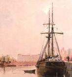 Léon Zeytline (1885-1962) - Navire à quai, Antiek en Kunst